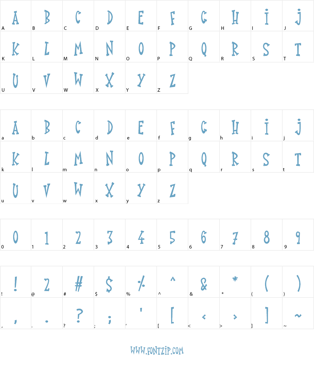 Knick Knack Font Character